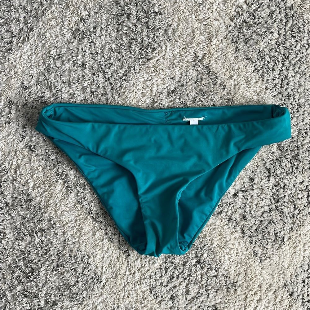 BECCA by Rebecca Virtue Swim Hipster Bikini Bottoms Teal Blue Size S